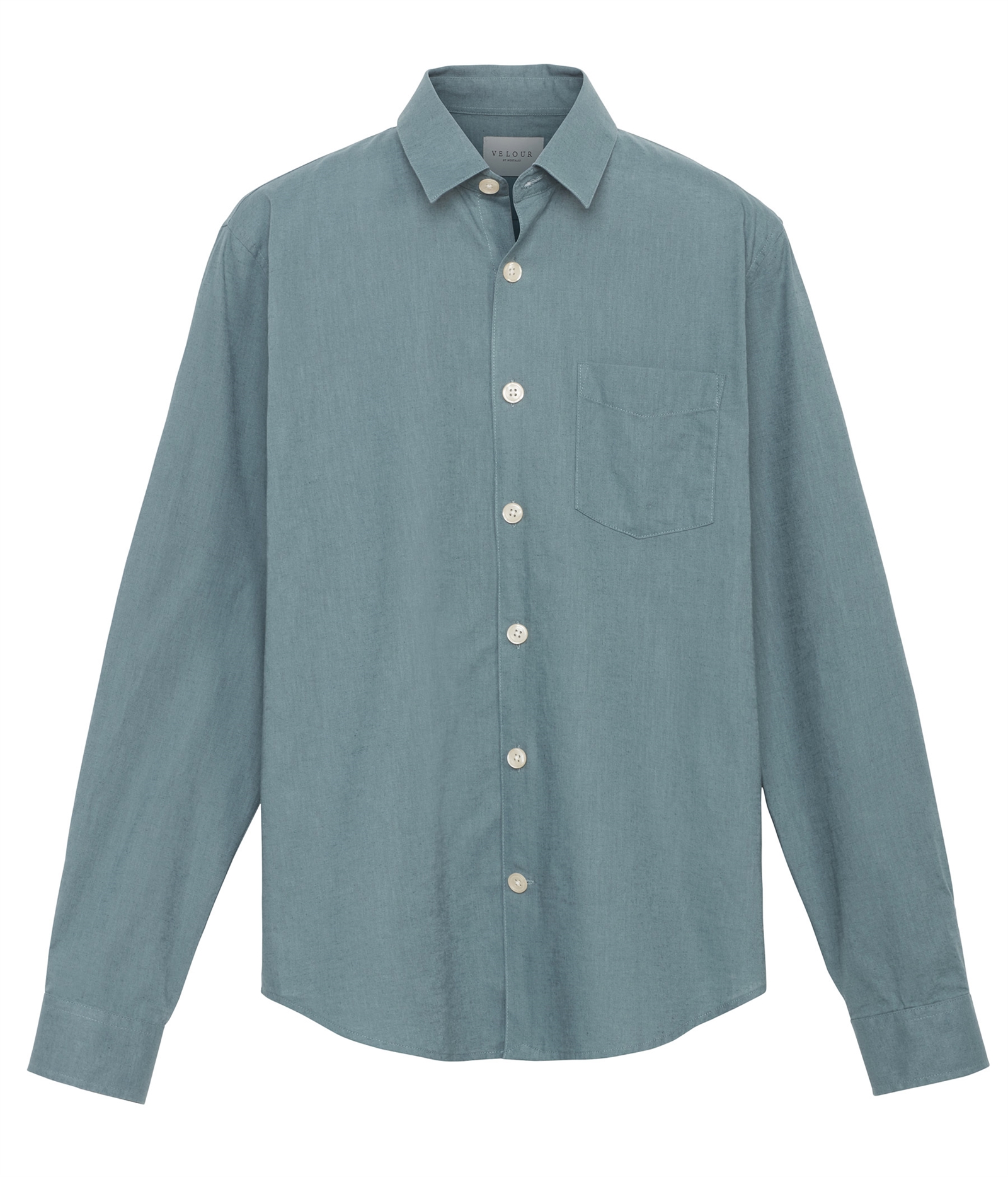 Standard Button Green Shirt - - Velour By Nostalgi