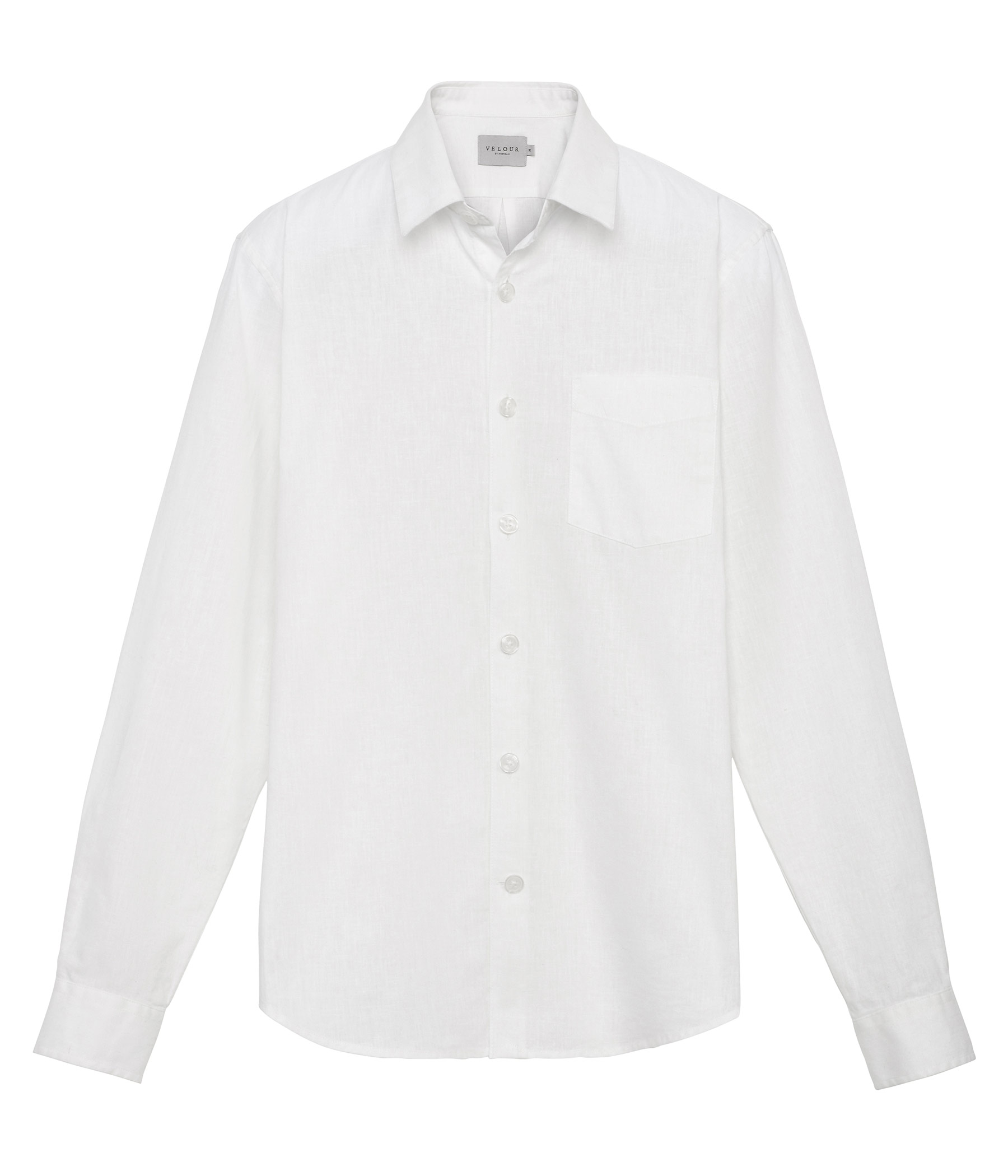 Standard Button White Shirt Velour By Nostalgi